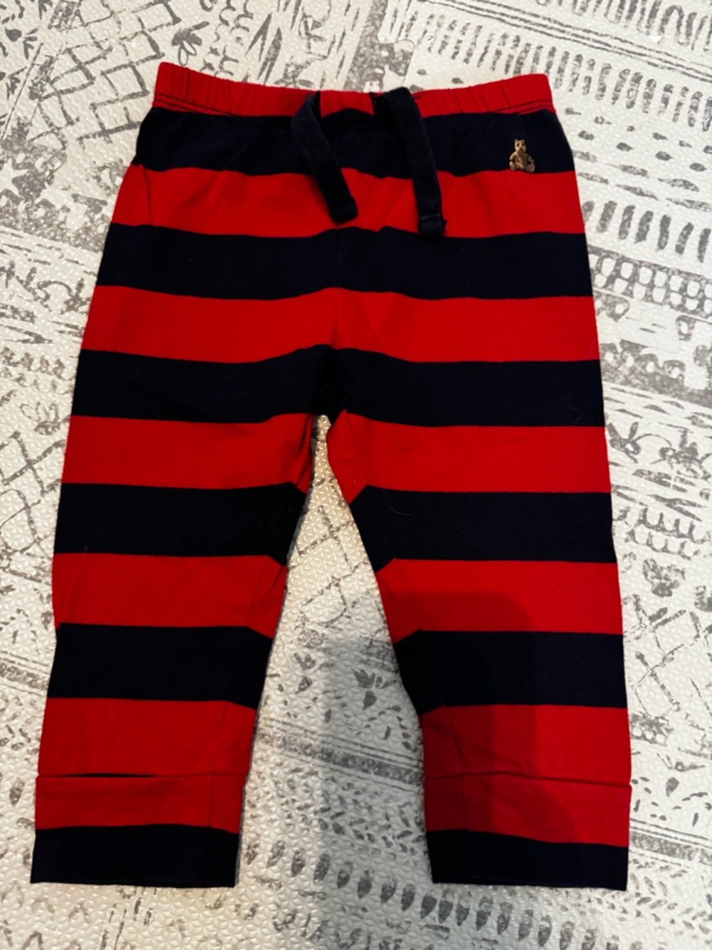 Baby GAP Red and Navy Striped Leggings